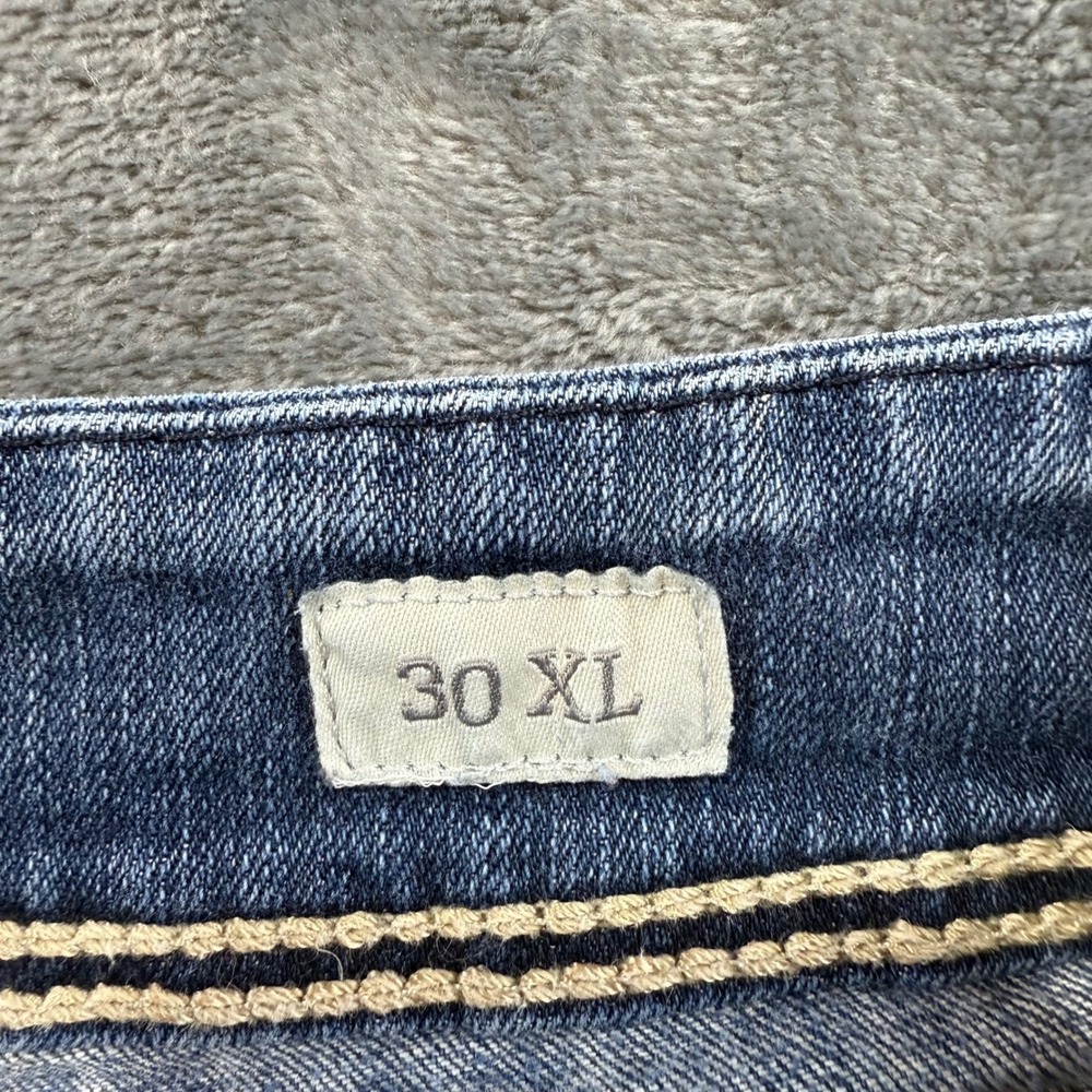 BKE Stella Bootcut Jeans Womens 30x35.5 Blue Denim Low Rise Distressed BPL1402 - Picture 3 of 12